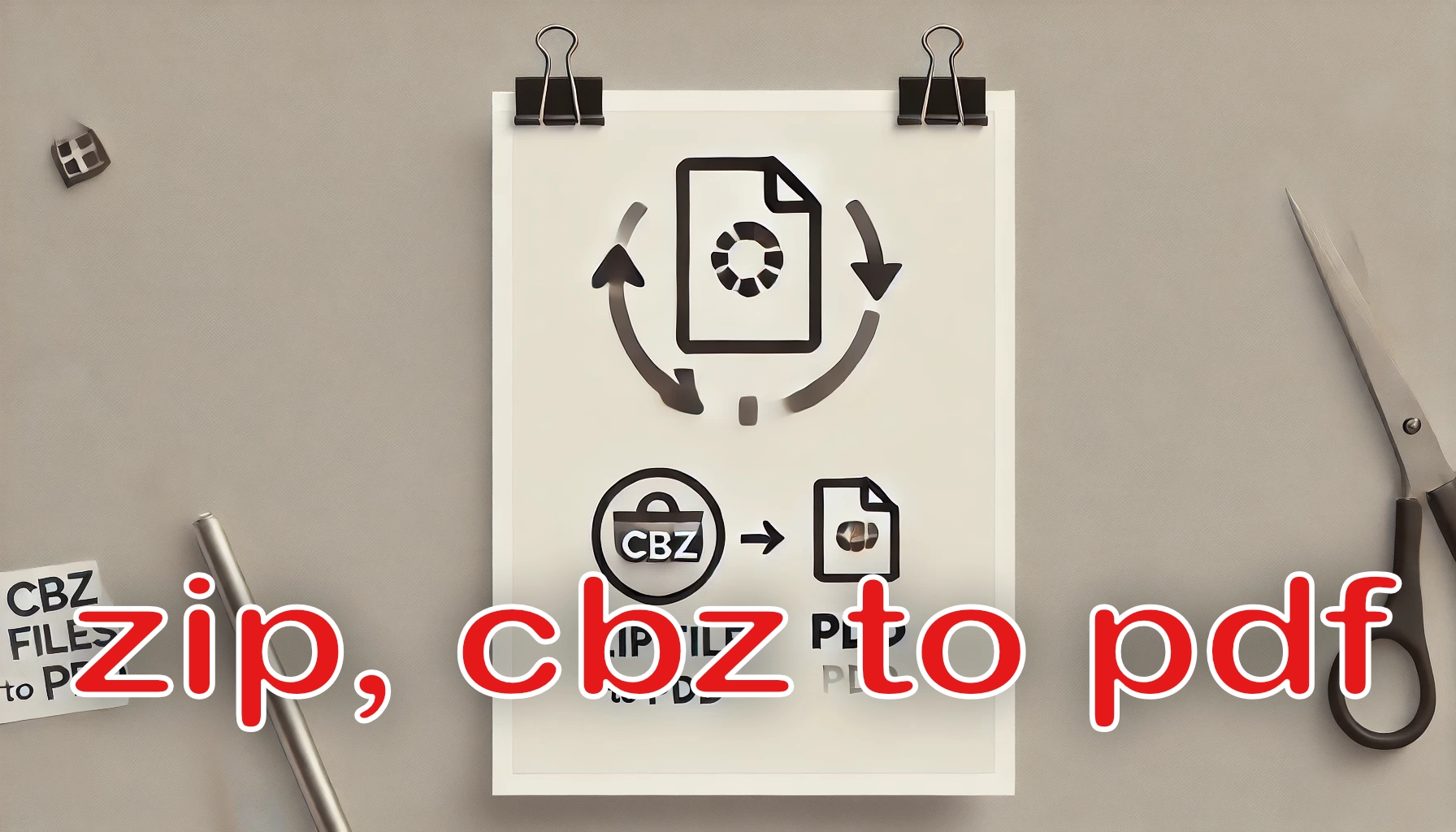 Featured image of post JPGなど画像ファイルを圧縮したCBZ,ZIPファイルをPDFに変換する