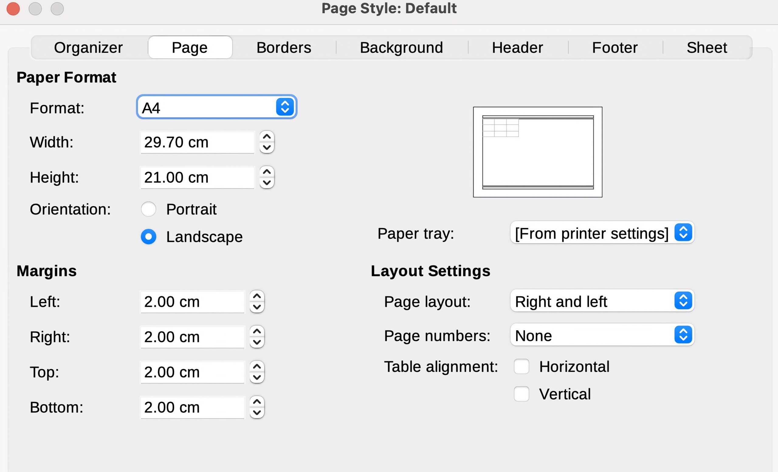 Featured image of post LibreOffice Calcでページレイアウトを横向きにする方法 (Mac版英語UI)