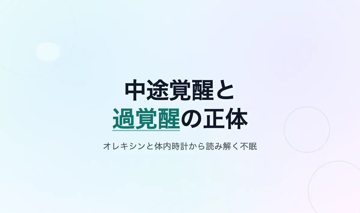 Featured image of post 中途覚醒と過覚醒の正体――オレキシン受容体と体内時計から読み解く不眠のメカニズム